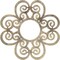 Ekena Millwork Cohen Architectural Grade PVC Pierced Ceiling Medallion, Antiqued Pale Gold, 38"OD x 13"ID x 1"P CMPP38COAPG - alternate 1